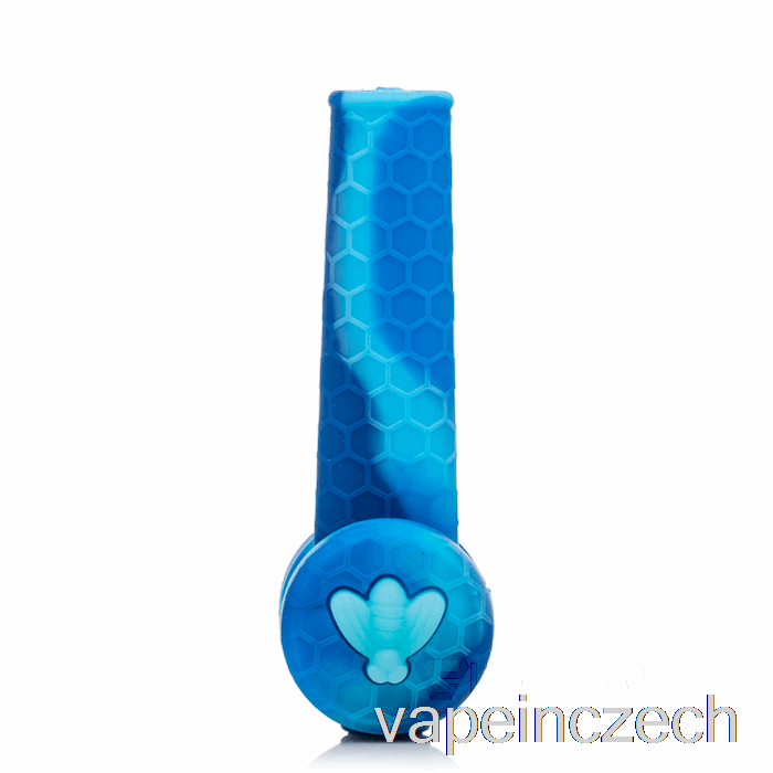 Stratus Trio Silikonová Dýmka Mramorová Modrá (baby Blue / Blue) Vape Bez Nikotinu